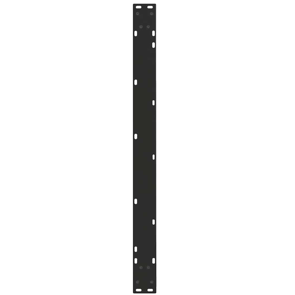 2 db V-alakú étkezőasztal láb fekete 100 x (72-73,3) cm acél étkezőasztal láb