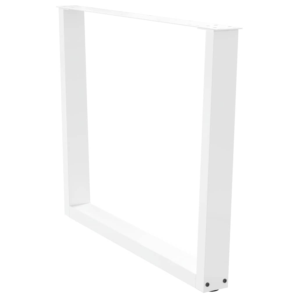 2 db fehér, V-alakú étkezőasztal láb 100 x (72-73,3) cm acél étkezőasztal láb