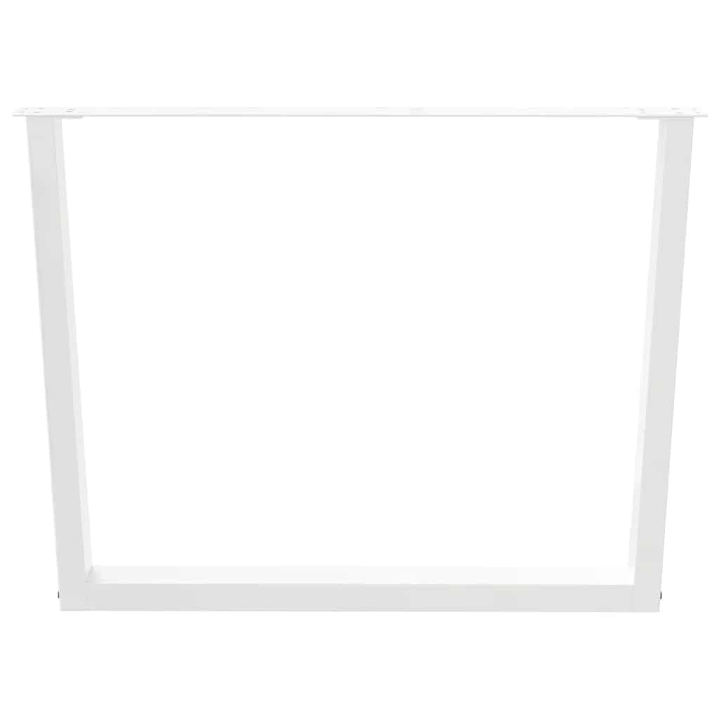 2 db fehér, V-alakú étkezőasztal láb 100 x (72-73,3) cm acél étkezőasztal láb