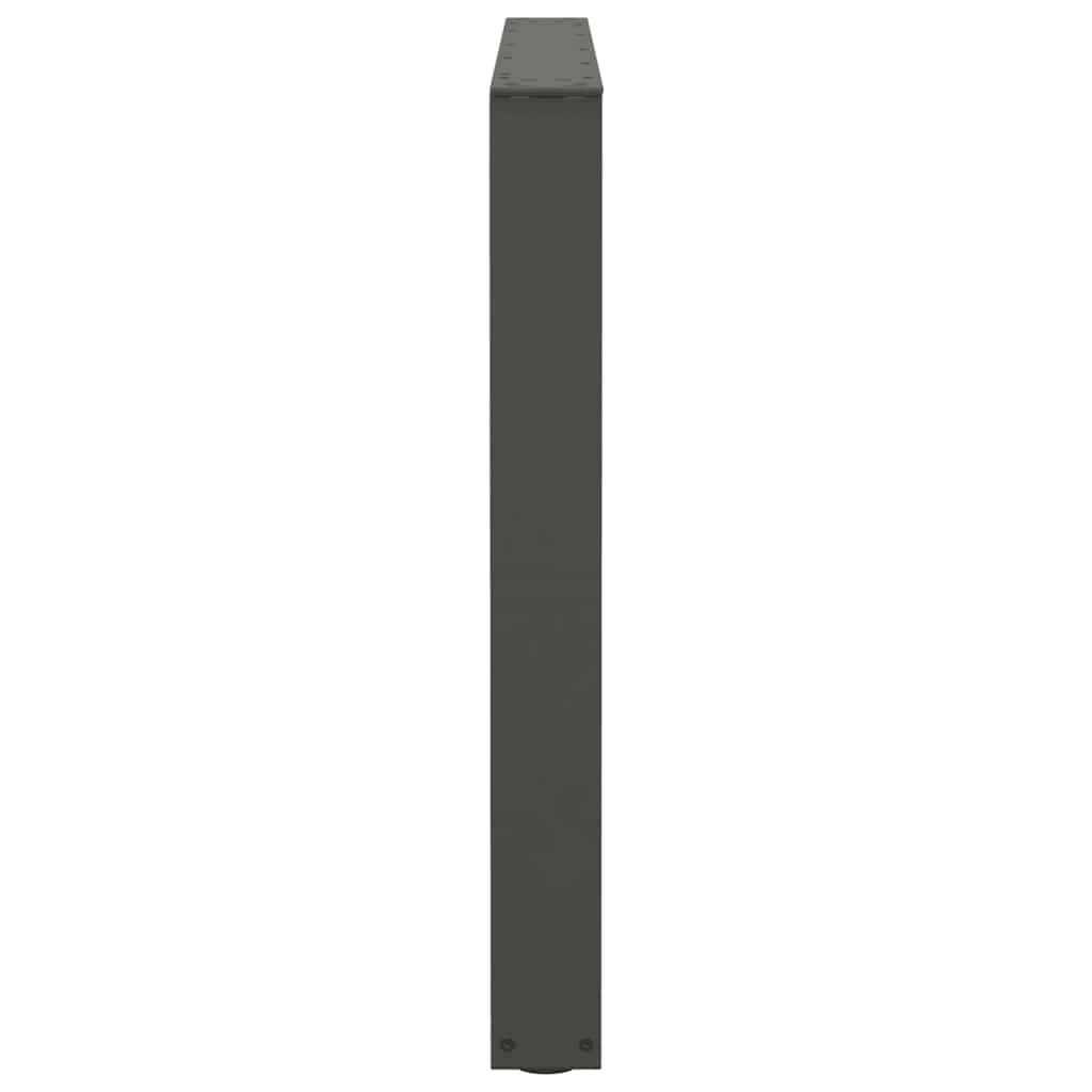 2 db antracitszürke étkezőasztal V-alakú láb 100 x (72-73,3) cm acél étkezőasztal láb