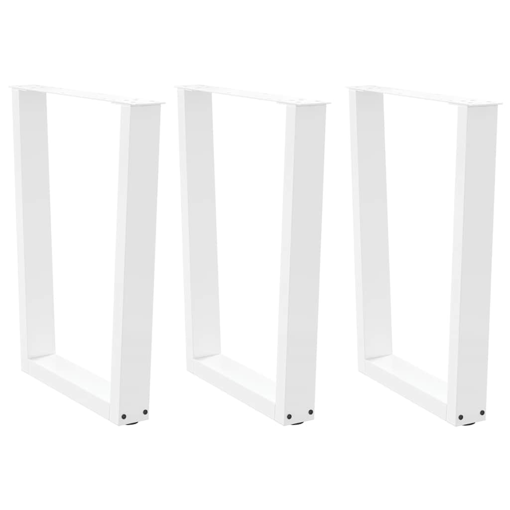 3 db fehér, V-alakú étkezőasztal láb 70 x (72-73,3) cm acél étkezőasztal láb