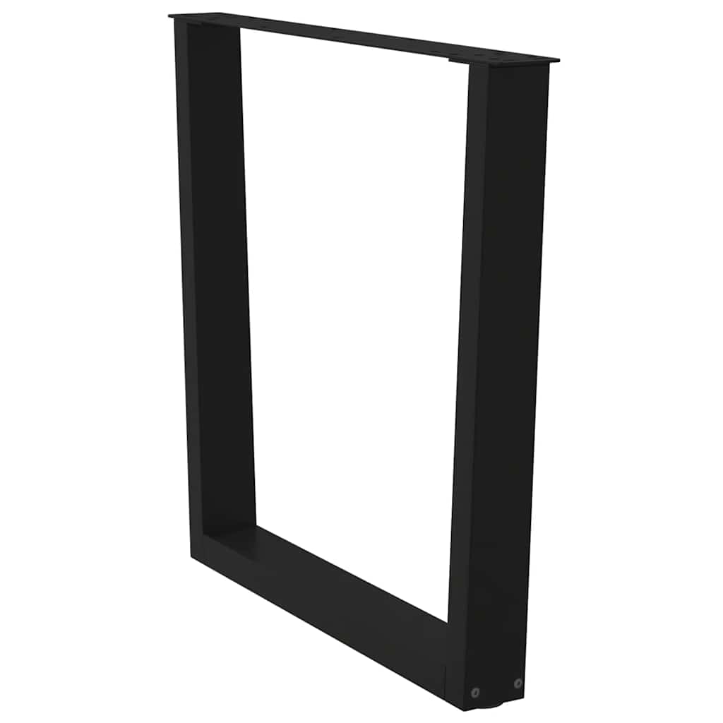 3 db V-alakú étkezőasztal láb fekete 80 x (72-73,3) cm acél étkezőasztal láb