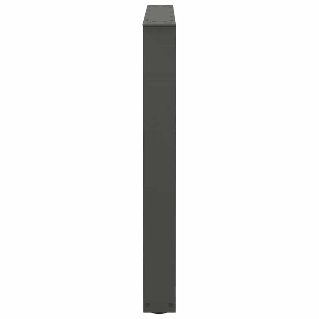 3 db antracitszürke, V-alakú acél étkezőasztalláb 80 x (72-73,3) cm