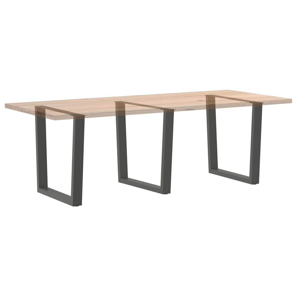 3 db antracitszürke, V-alakú acél étkezőasztalláb 80 x (72-73,3) cm