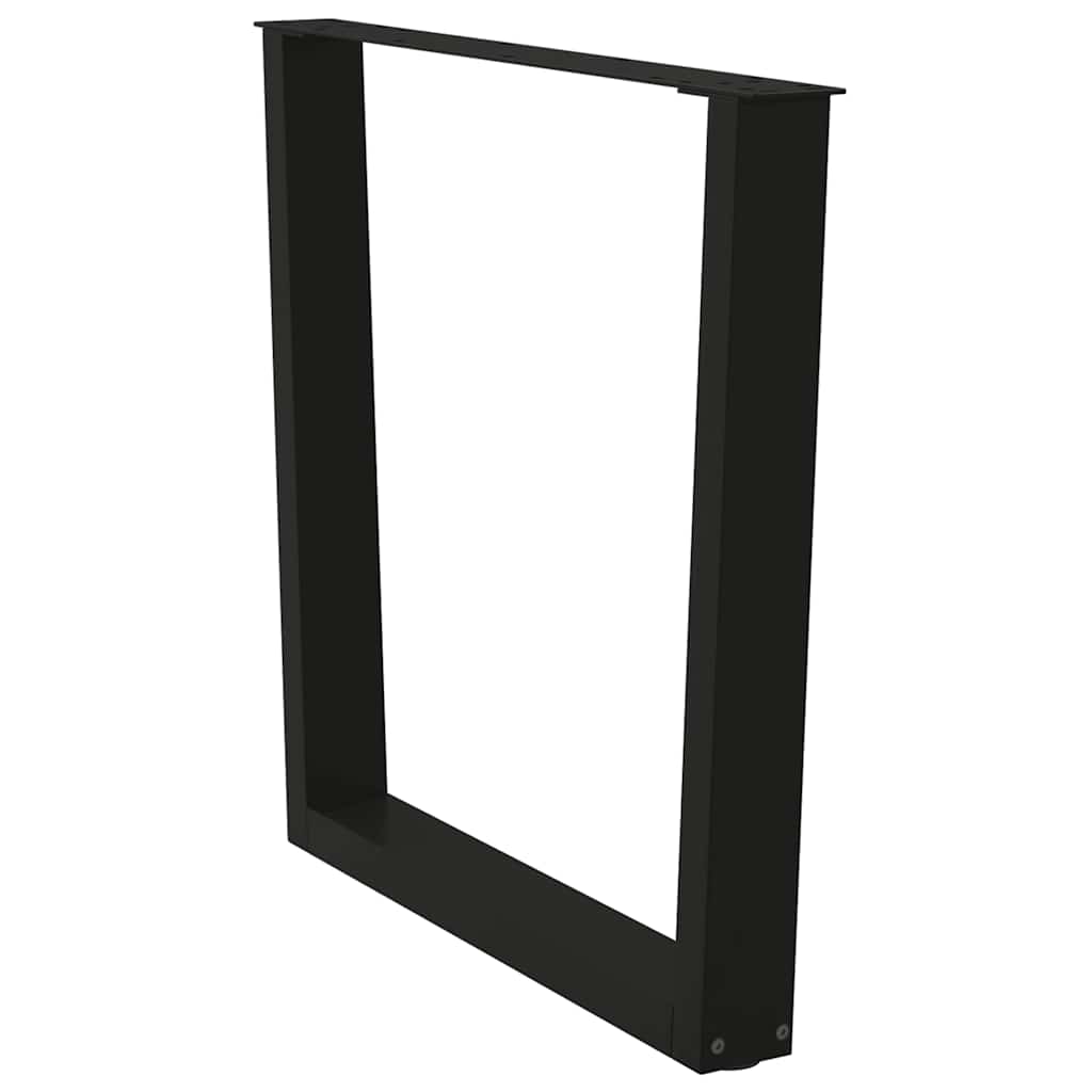 3 db fekete, V-alakú acél étkezőasztal láb 90 x (72-73,3) cm