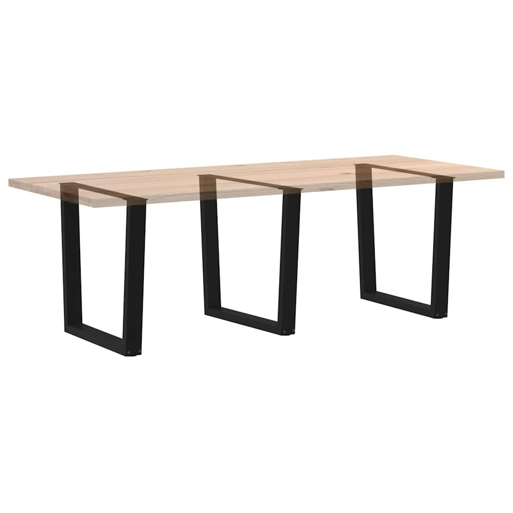 3 db fekete, V-alakú acél étkezőasztal láb 90 x (72-73,3) cm