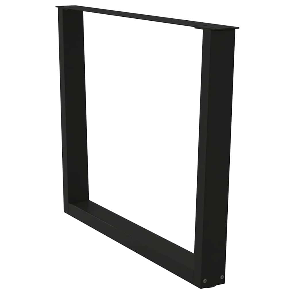 3 db V-alakú étkezőasztal láb fekete 100 x (72-73,3) cm acél étkezőasztal láb