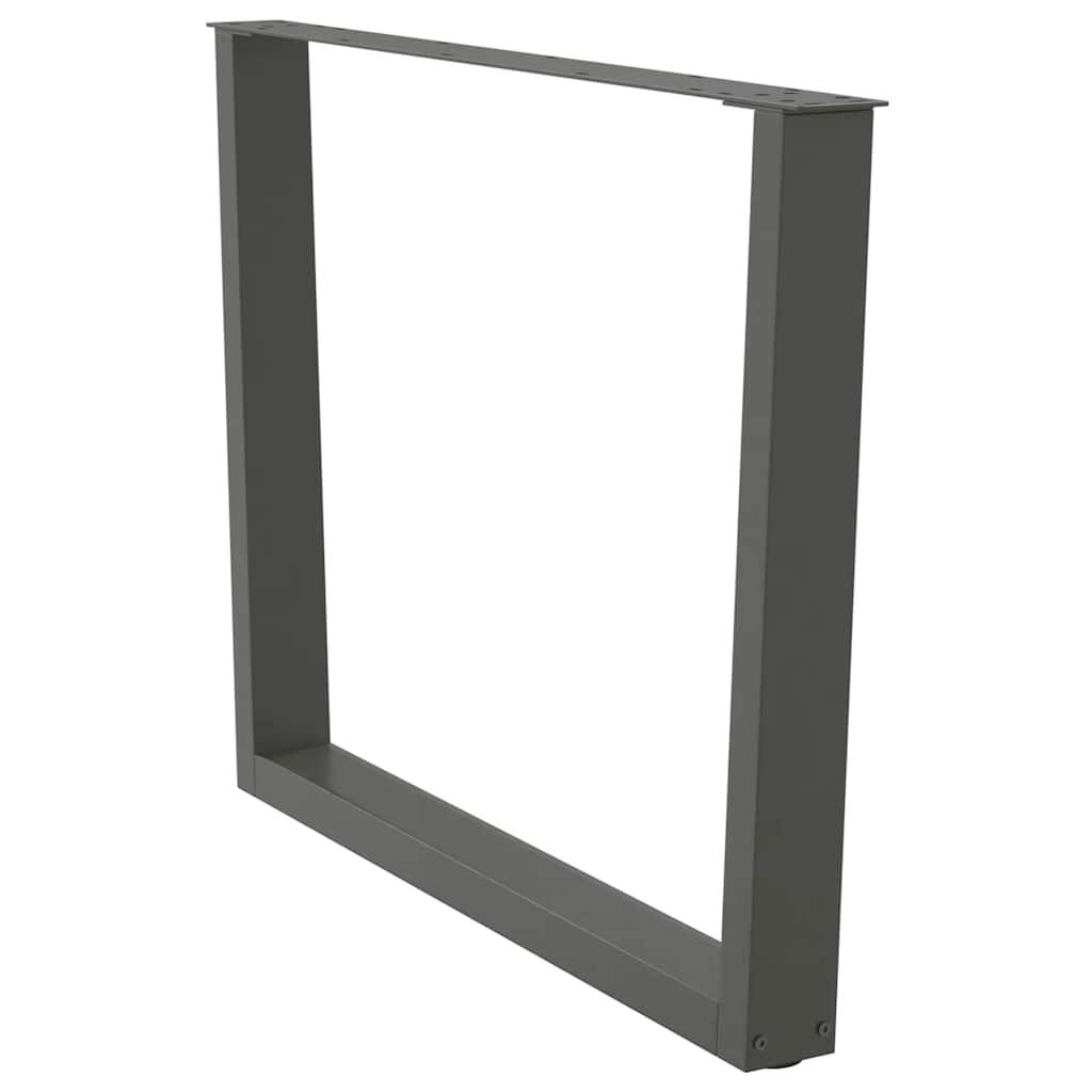 3 db antracitszürke étkezőasztal láb V-alakú 100 x (72-73,3) cm acél étkezőasztal láb