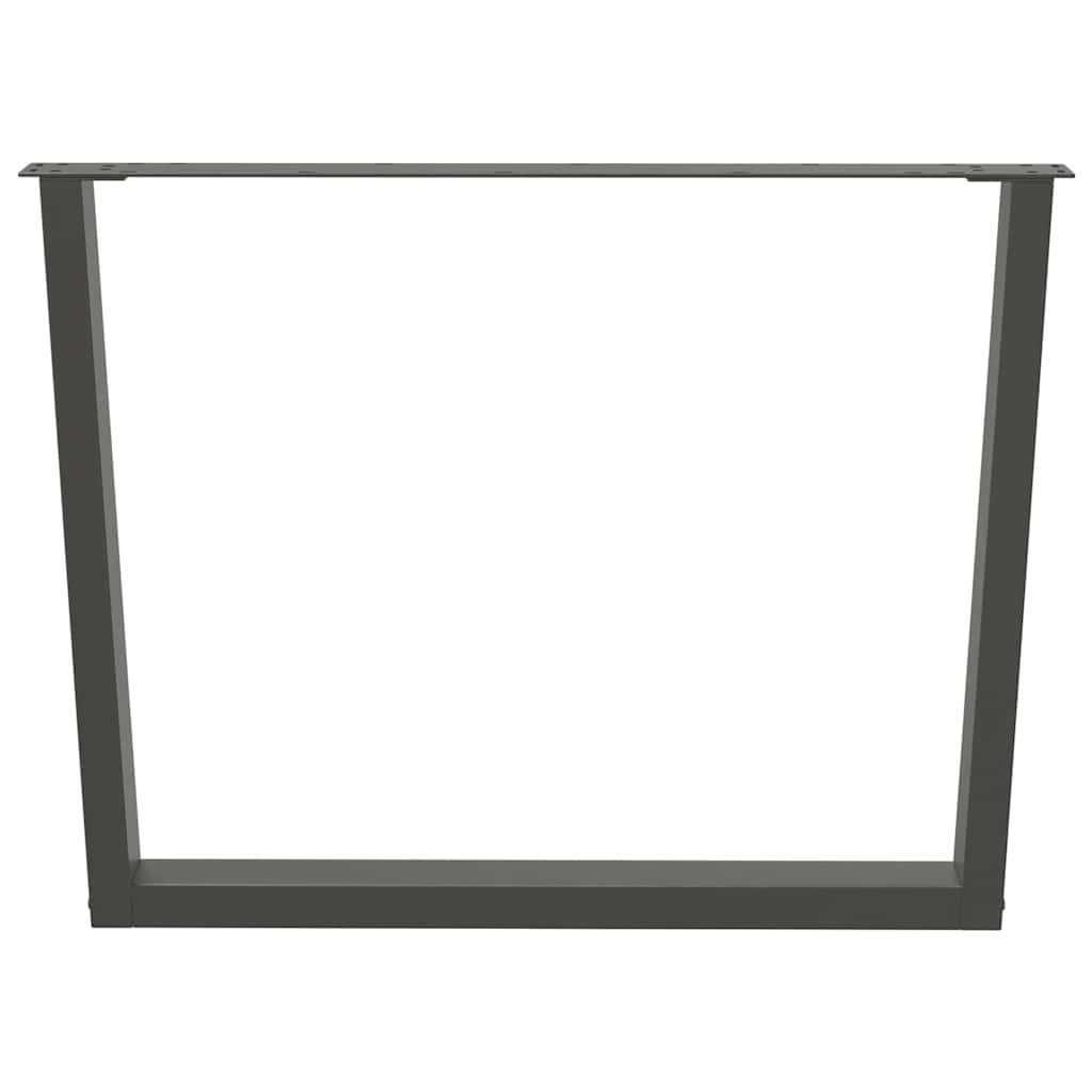 3 db antracitszürke étkezőasztal láb V-alakú 100 x (72-73,3) cm acél étkezőasztal láb