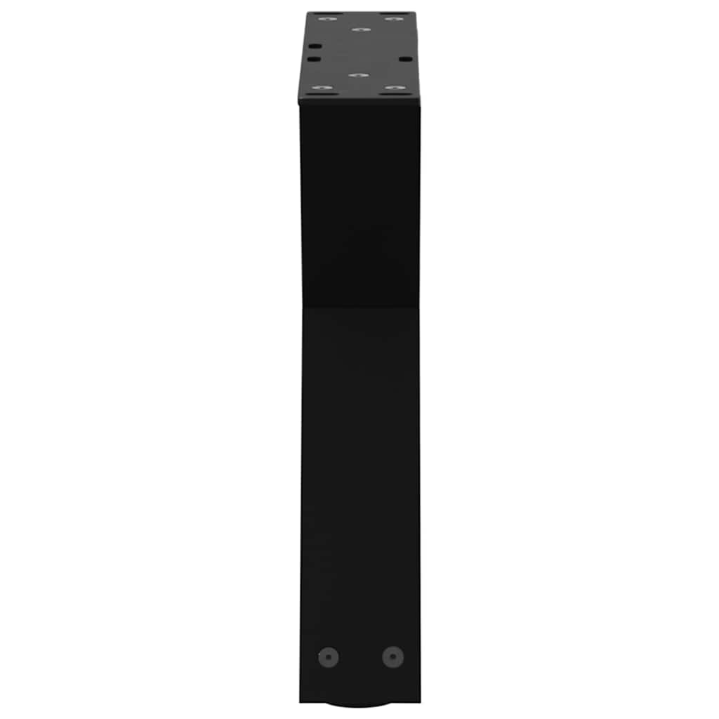2 db fekete acél dohányzóasztal láb 30 x (30-31,3) cm