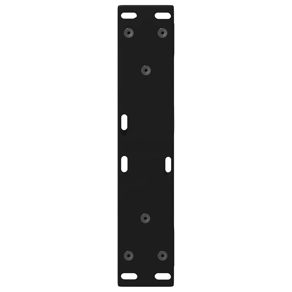 2 db fekete acél dohányzóasztal láb 30 x (30-31,3) cm