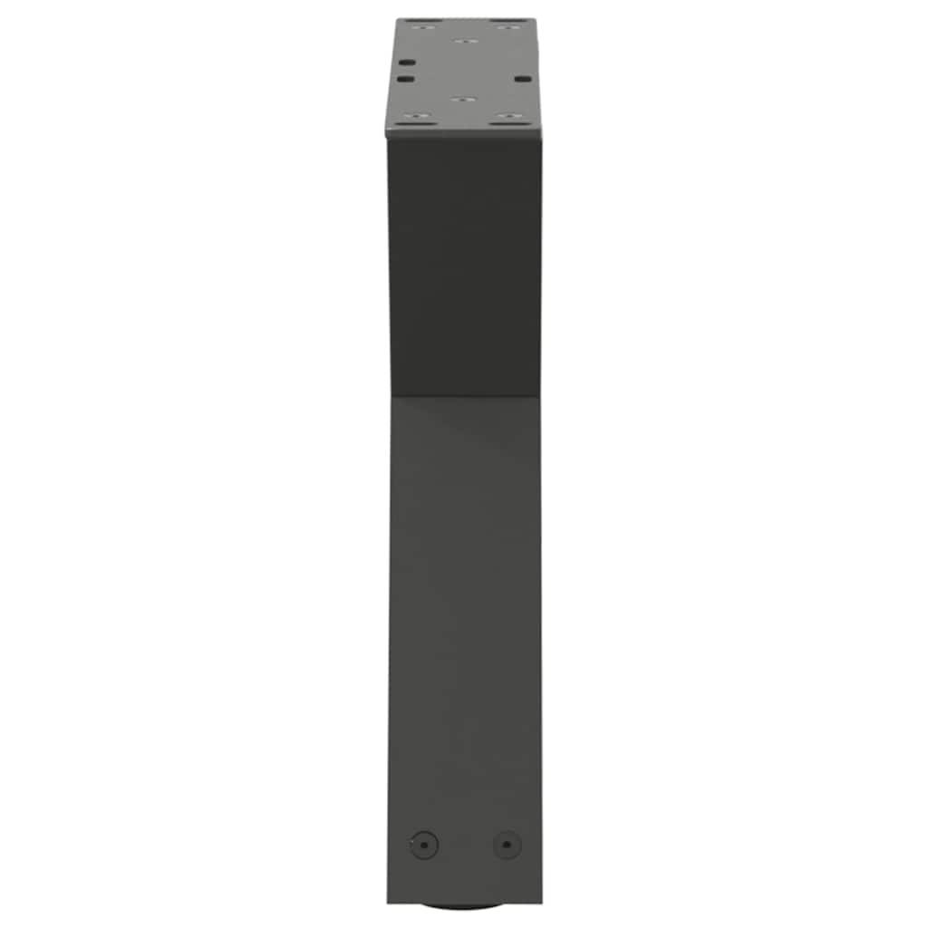2 db antracitszürke acél dohányzóasztal láb 30x(30-31,3) cm