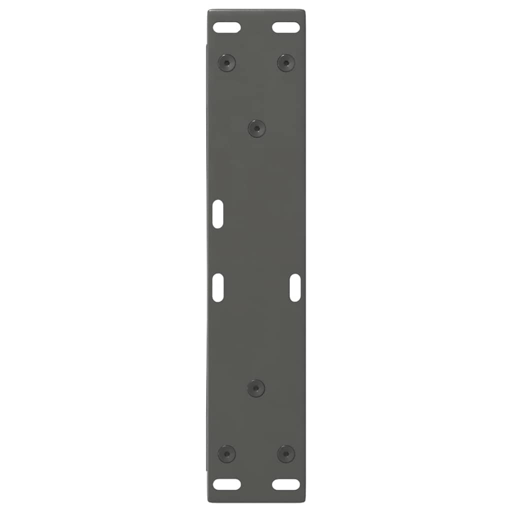 2 db antracitszürke acél dohányzóasztal láb 30x(30-31,3) cm