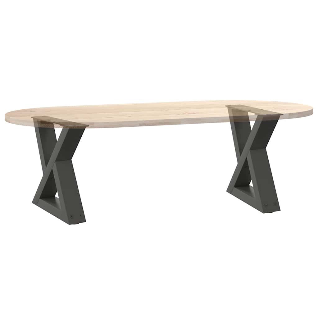 2 db antracitszürke acél dohányzóasztal láb 30x(30-31,3) cm