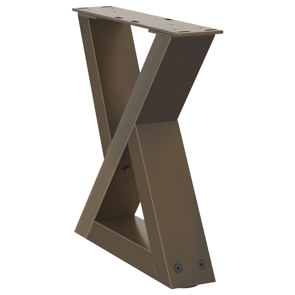 2 db natúr acél dohányzóasztal láb 30x(30-31,3) cm acél