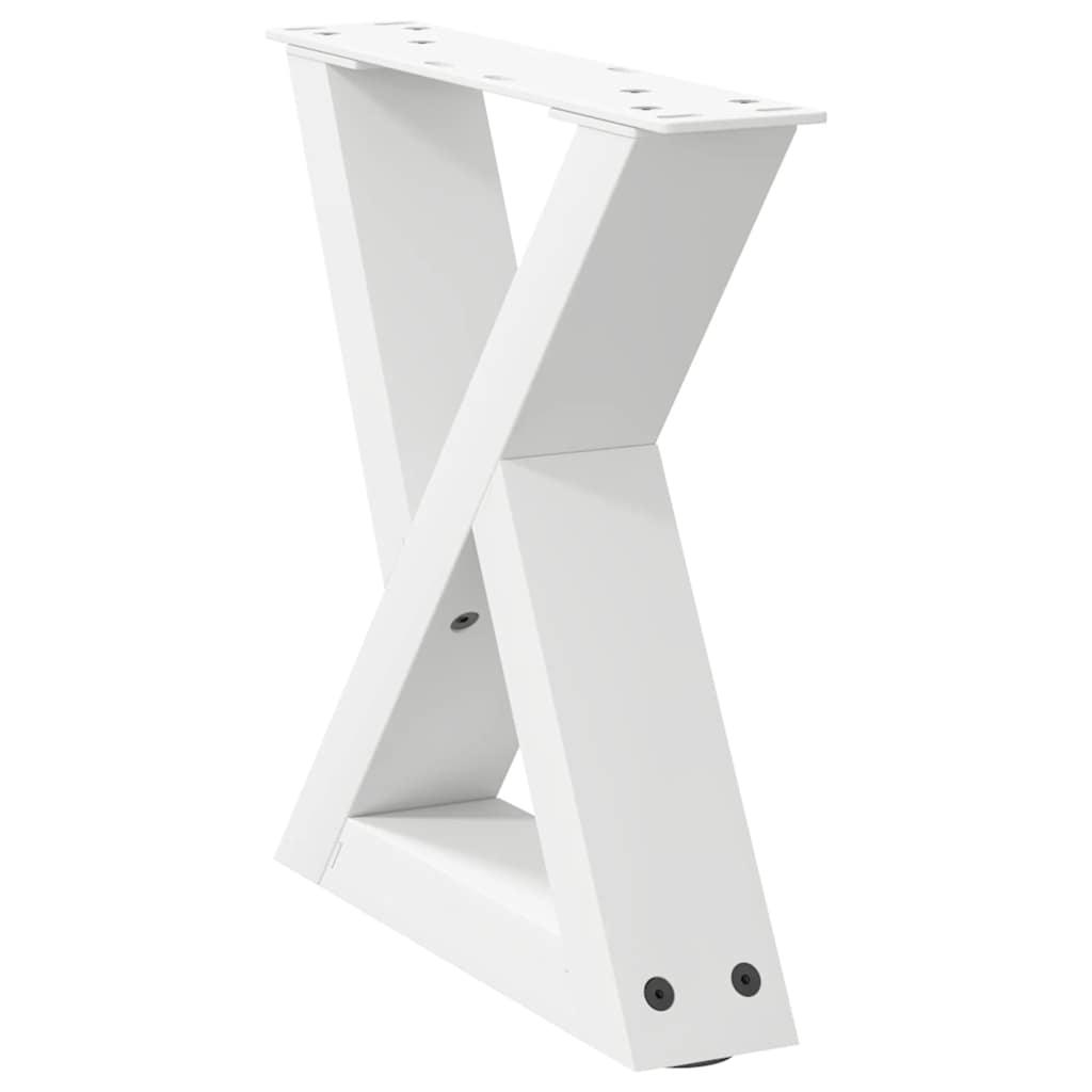 2 db fehér dohányzóasztal láb 40 x (30-31,3) cm acél dohányzóasztal láb