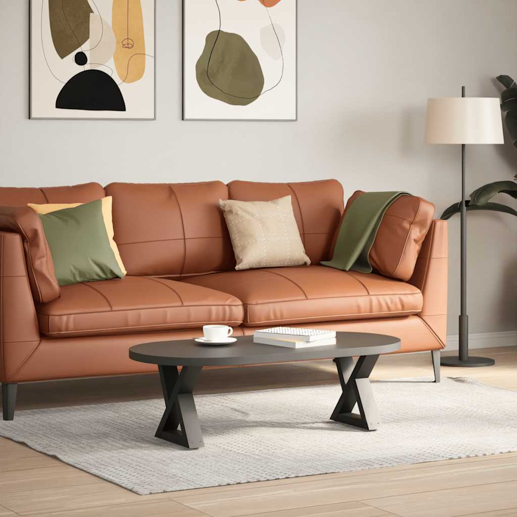2 db antracitszürke acél dohányzóasztal láb 40 x (30-31,3) cm