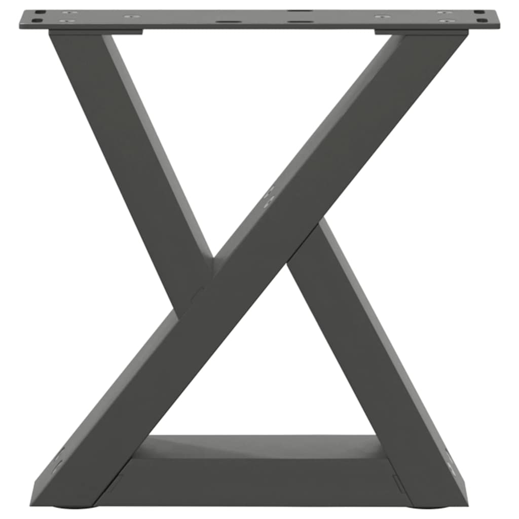 2 db antracitszürke acél dohányzóasztal láb 40 x (30-31,3) cm