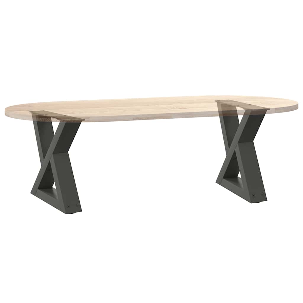 2 db antracitszürke acél dohányzóasztal láb 40 x (30-31,3) cm