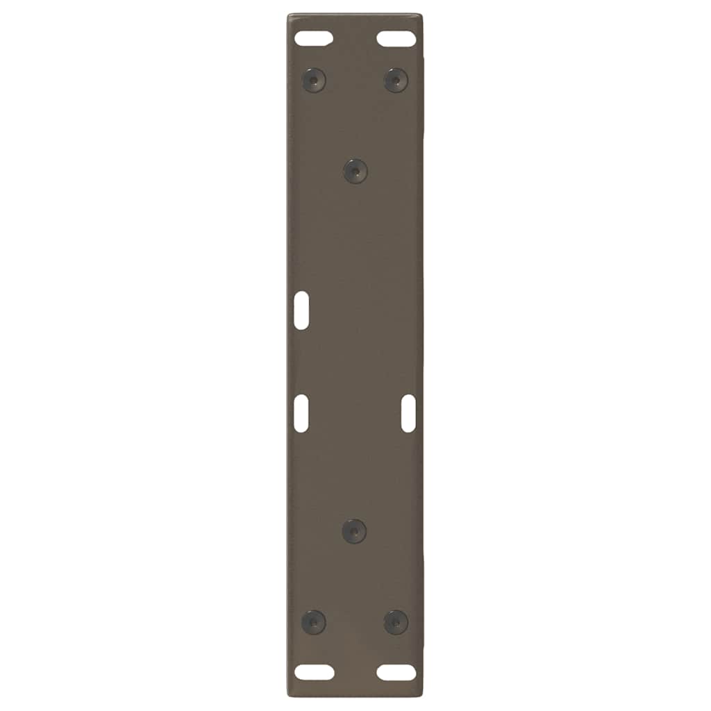 2 db natúr acél dohányzóasztal láb 40 x (30-31,3) cm acél