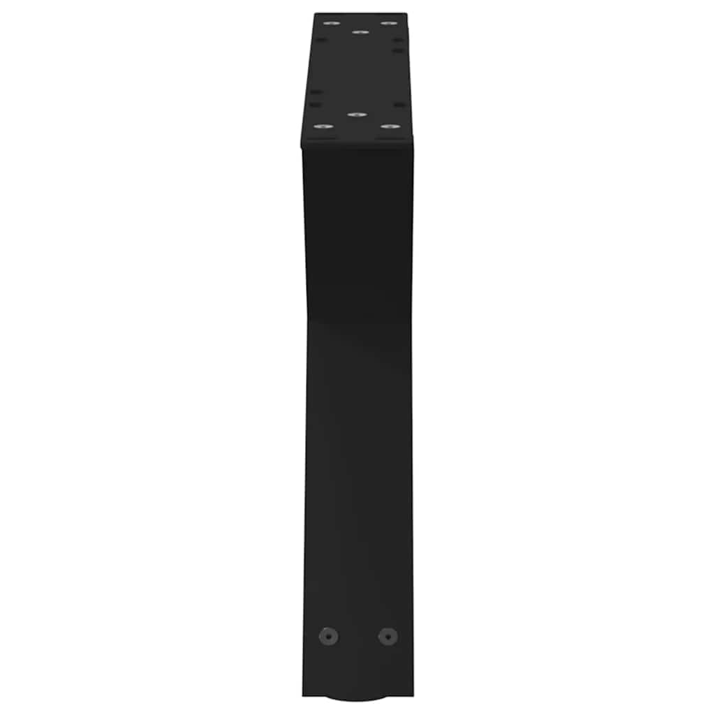 2 db fekete acél dohányzóasztal láb 50 x (30-31,3) cm