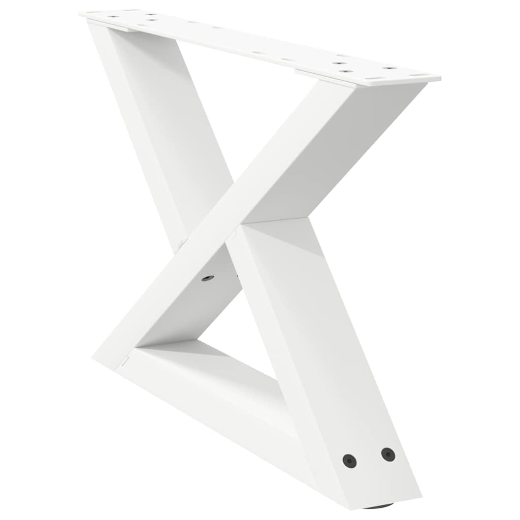 2 db fehér dohányzóasztal láb 50 x (30-31,3) cm acél dohányzóasztal láb