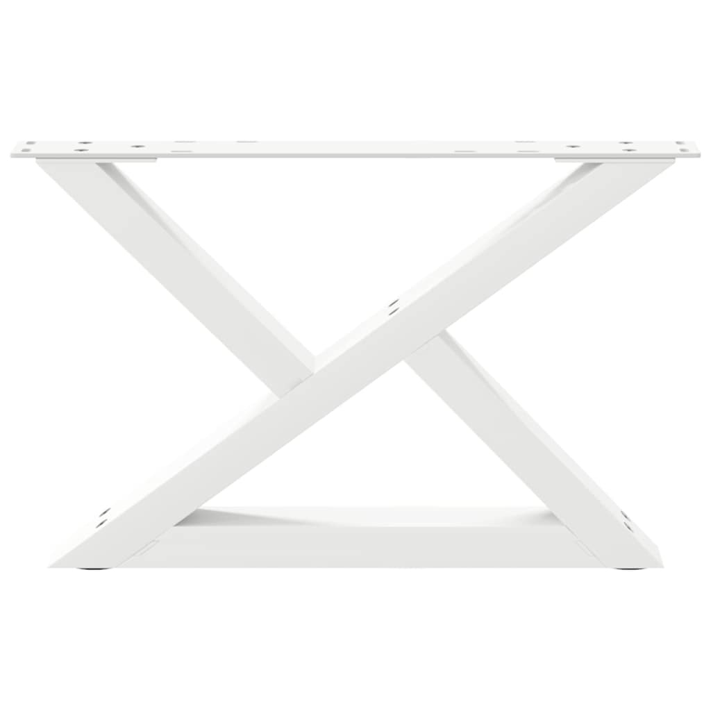 2 db fehér dohányzóasztal láb 50 x (30-31,3) cm acél dohányzóasztal láb