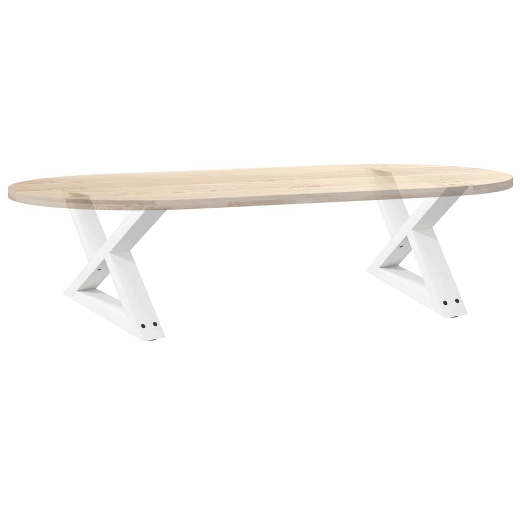 2 db fehér dohányzóasztal láb 50 x (30-31,3) cm acél dohányzóasztal láb