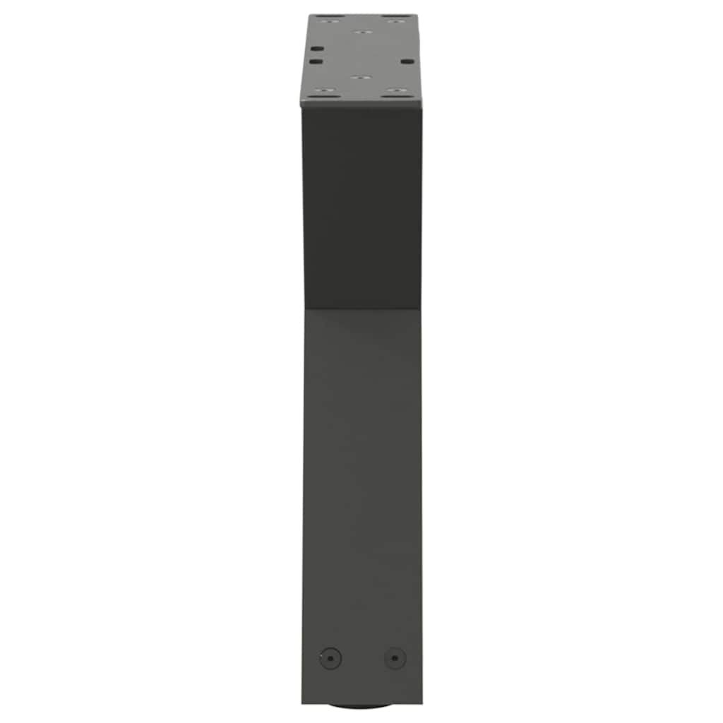 2 db antracitszürke acél dohányzóasztal láb 50 x (30-31,3) cm
