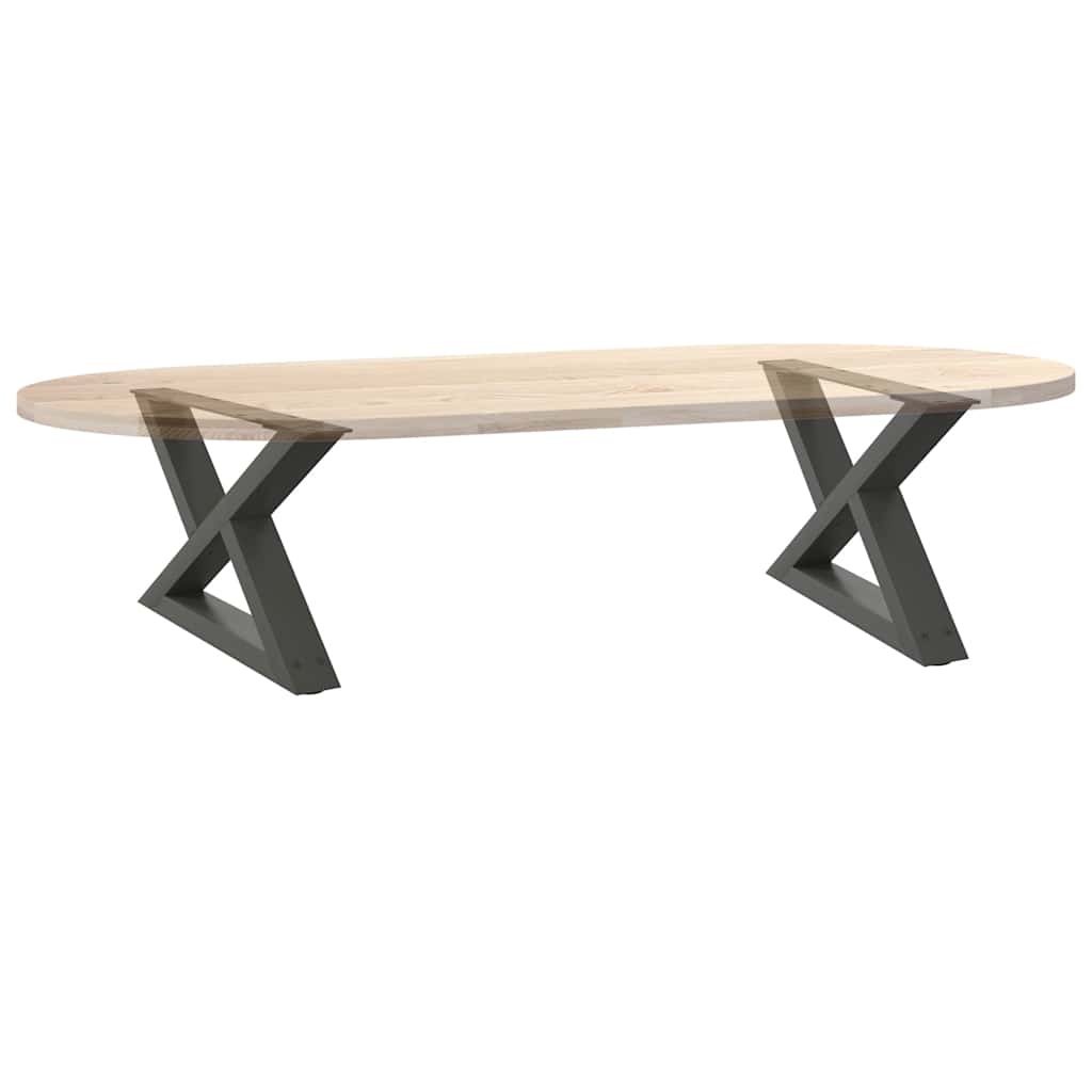2 db antracitszürke acél dohányzóasztal láb 50 x (30-31,3) cm