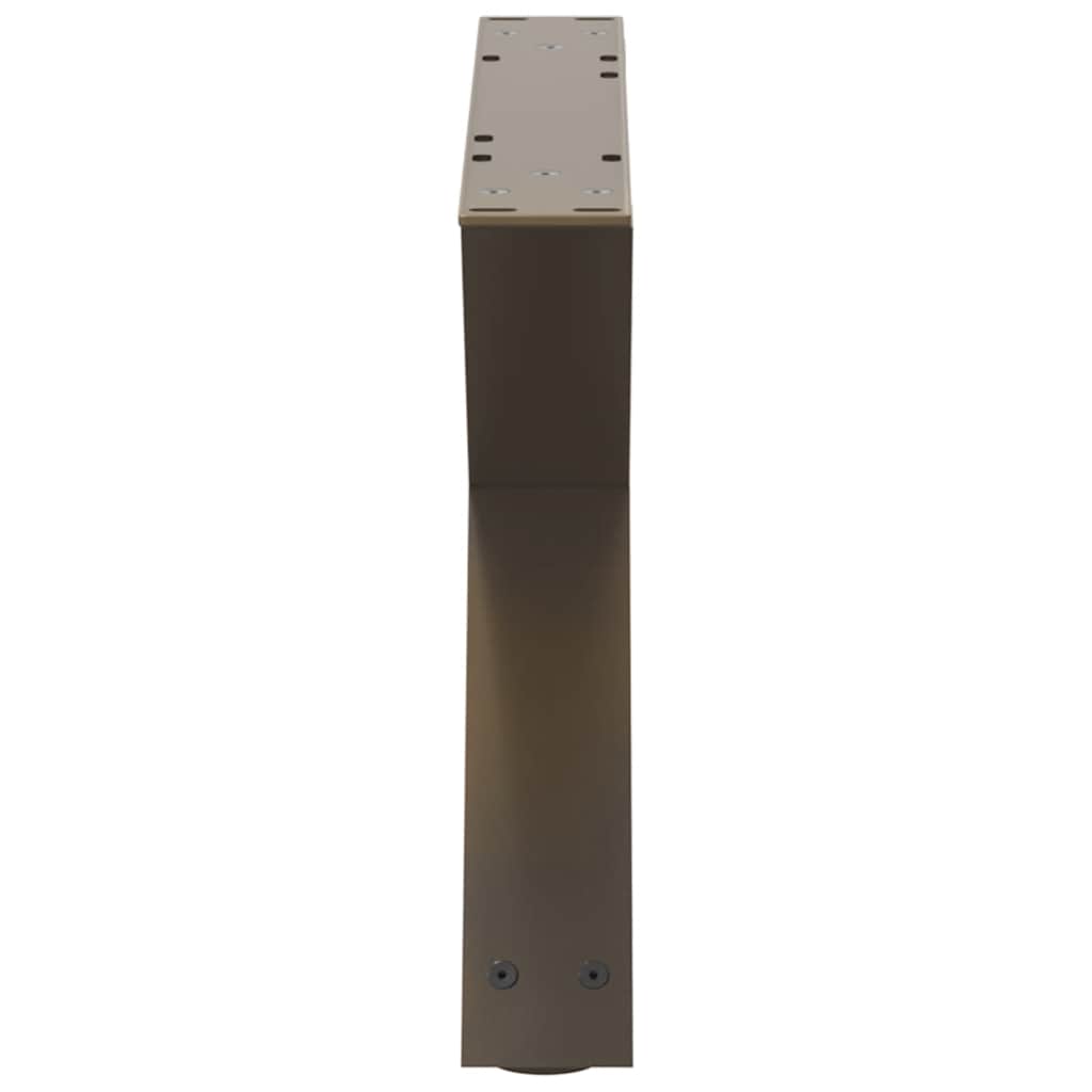 2 db natúr acél dohányzóasztal láb 50 x (30-31,3) cm acél