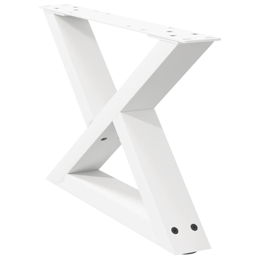 2 db fehér dohányzóasztal láb 60 x (30-31,3) cm acél dohányzóasztal láb