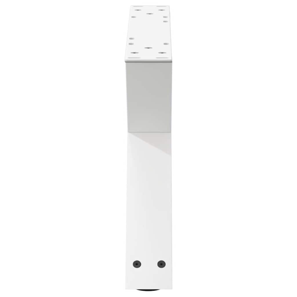 2 db fehér dohányzóasztal láb 60 x (30-31,3) cm acél dohányzóasztal láb