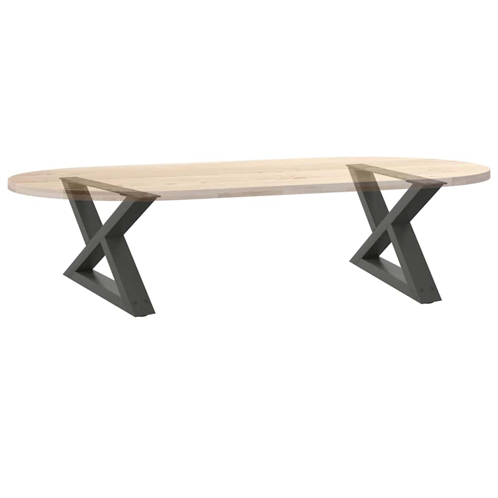 2 db antracitszürke acél dohányzóasztal láb 60 x (30-31,3) cm
