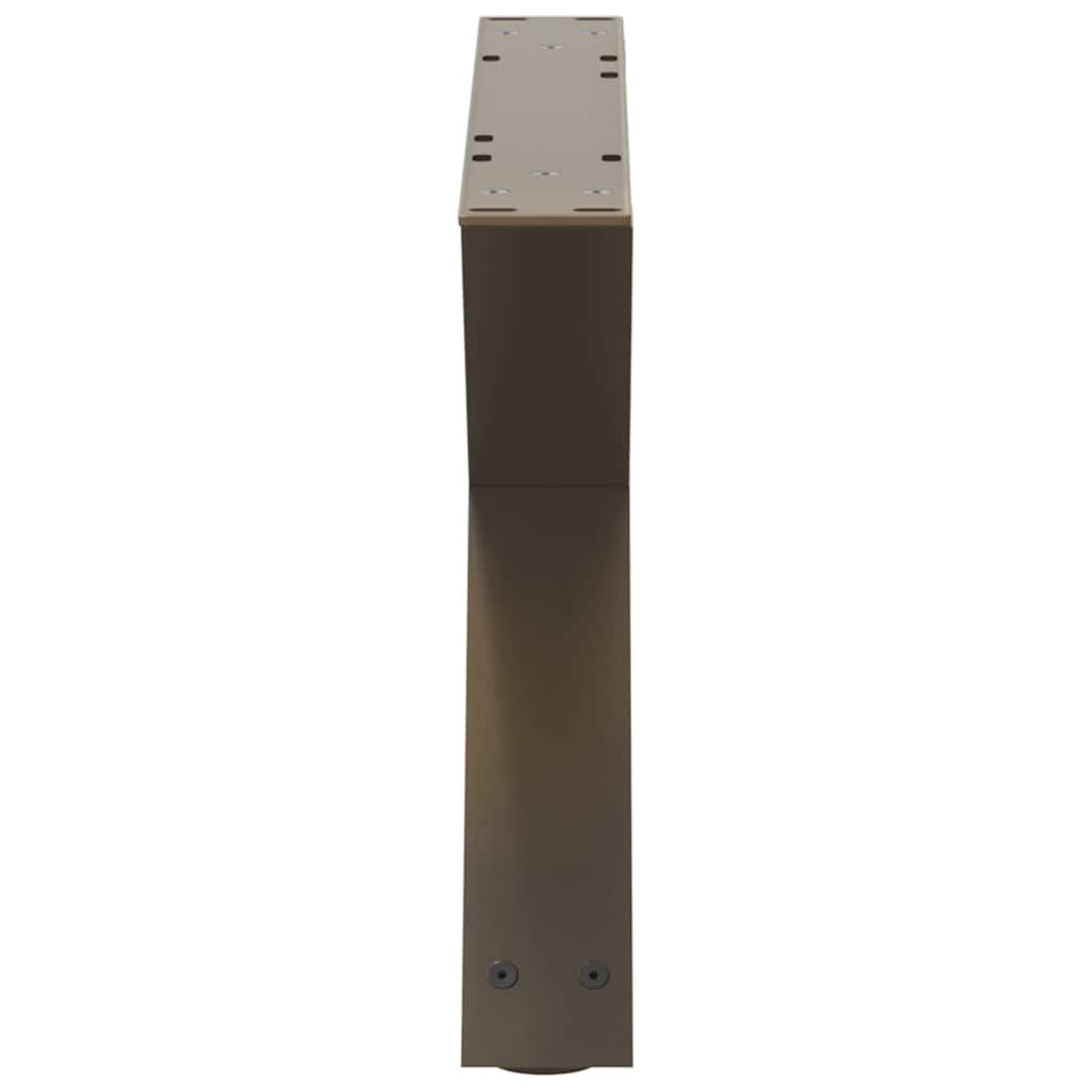 2 db natúr acél dohányzóasztal láb 60 x (30-31,3) cm acél