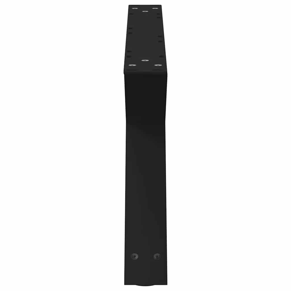 2 db fekete acél dohányzóasztal láb 70 x (30-31,3) cm