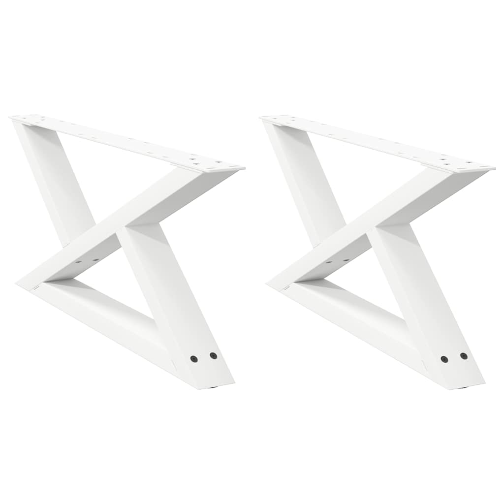 2 db fehér dohányzóasztal láb 70 x (30-31,3) cm acél dohányzóasztal láb