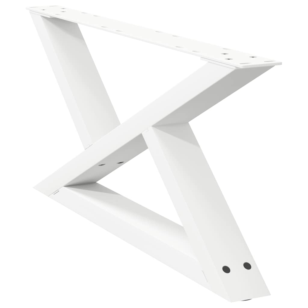 2 db fehér dohányzóasztal láb 70 x (30-31,3) cm acél dohányzóasztal láb
