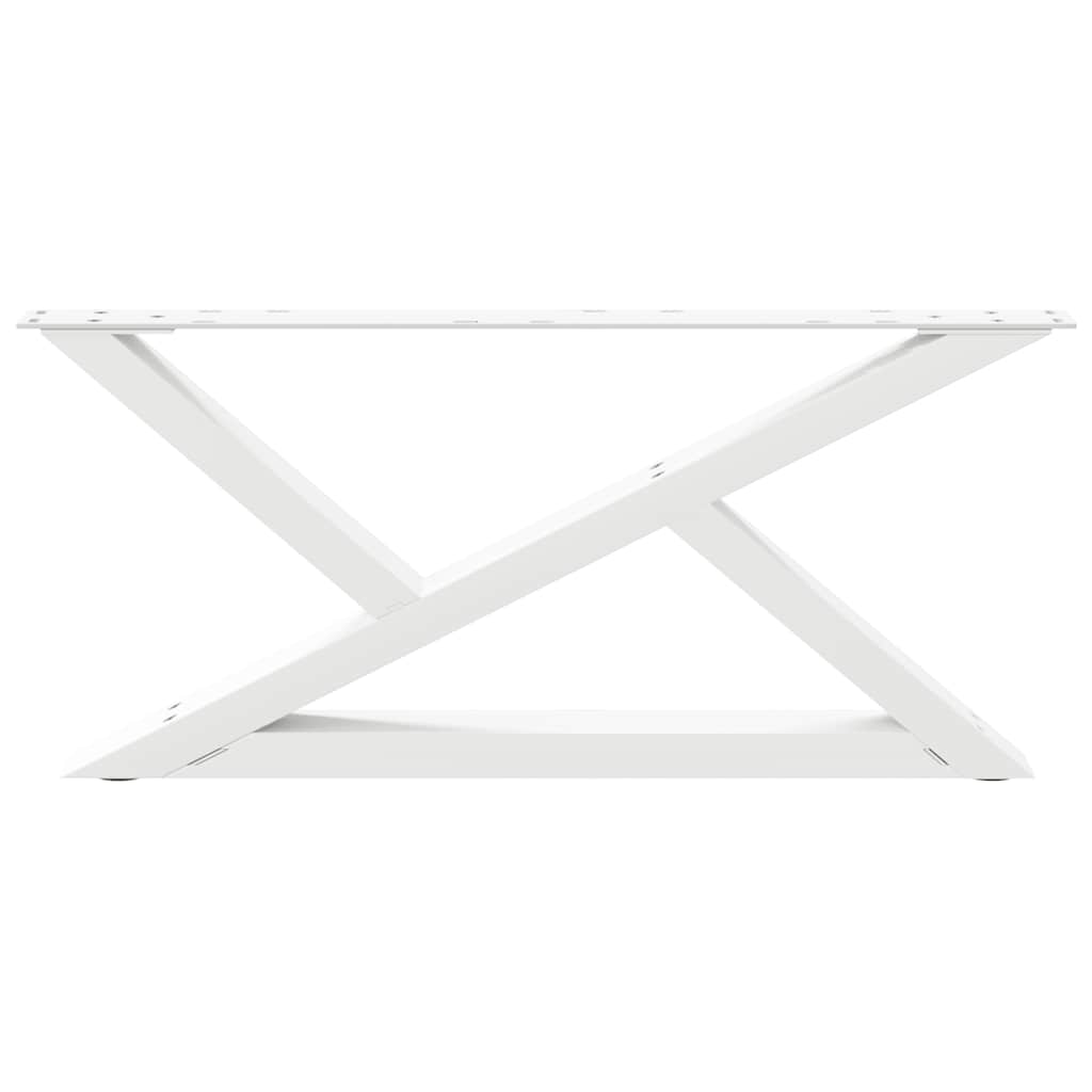 2 db fehér dohányzóasztal láb 70 x (30-31,3) cm acél dohányzóasztal láb