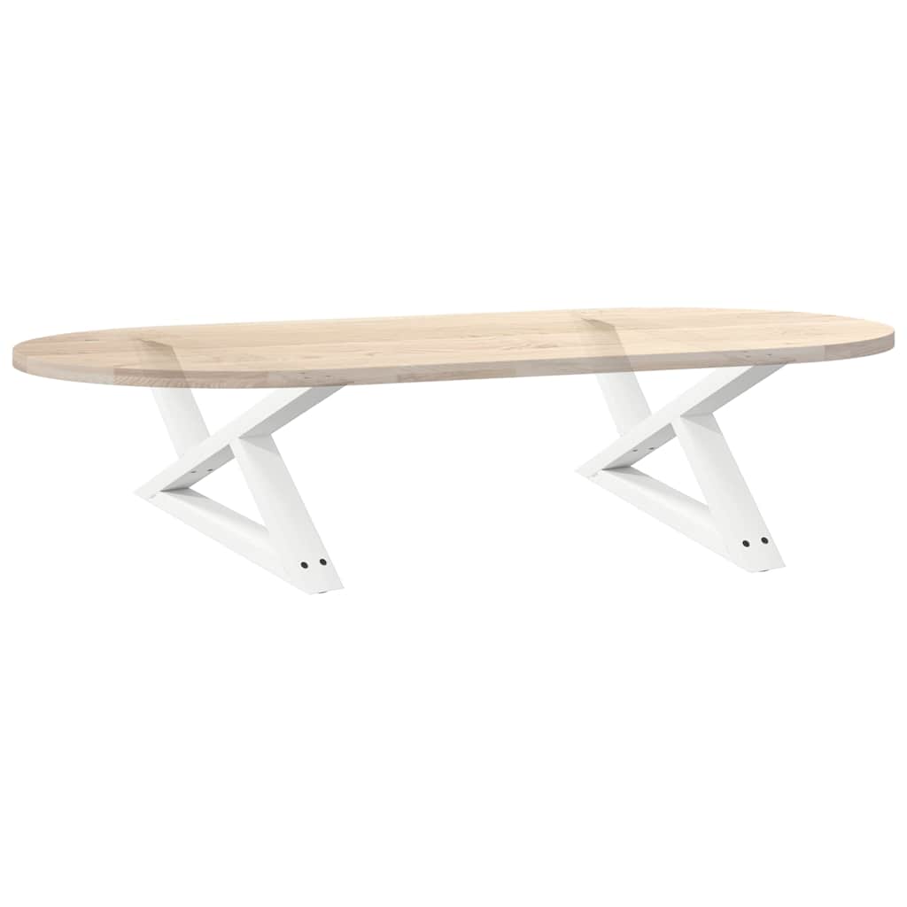 2 db fehér dohányzóasztal láb 70 x (30-31,3) cm acél dohányzóasztal láb