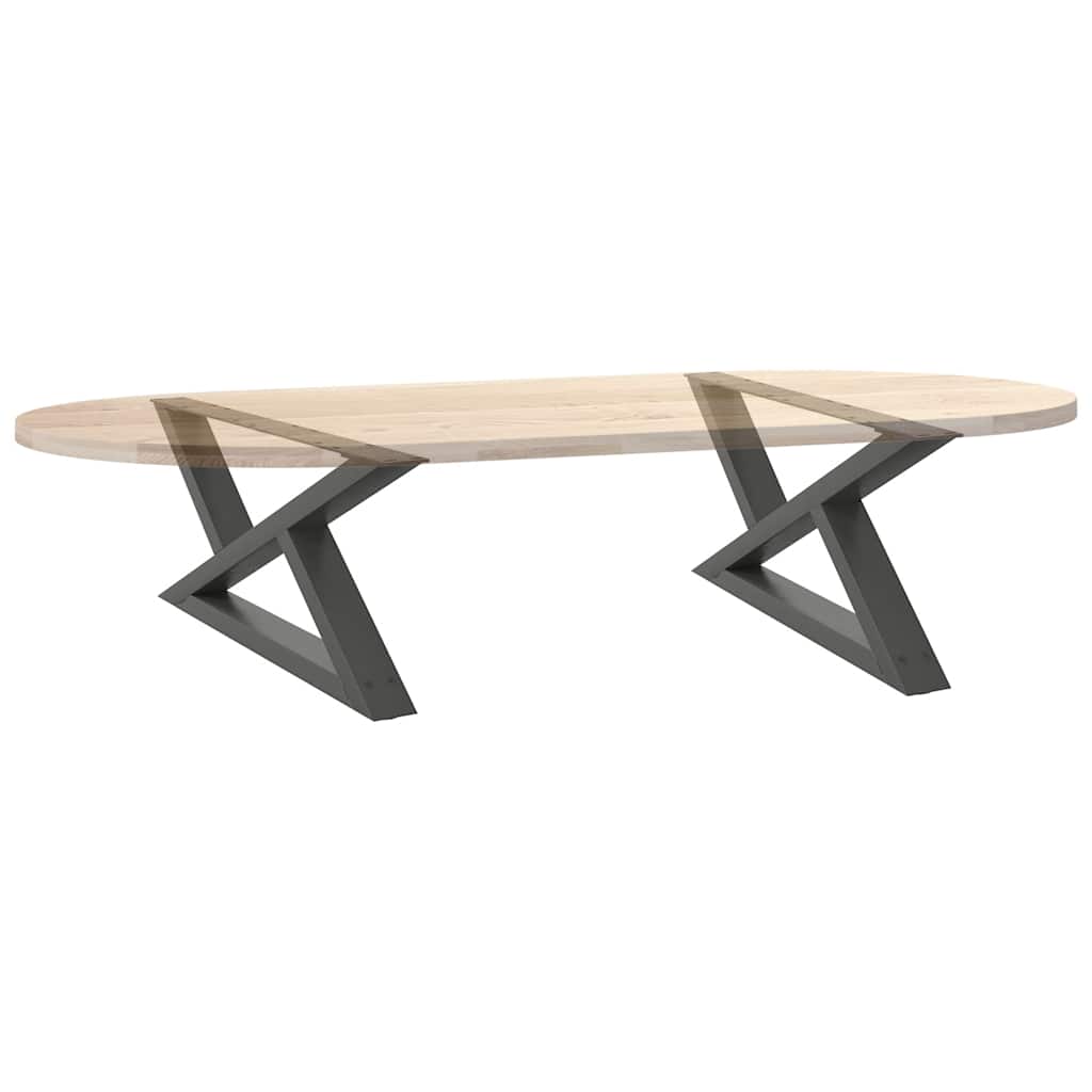 2 db antracitszürke acél dohányzóasztal láb 70 x (30-31,3) cm