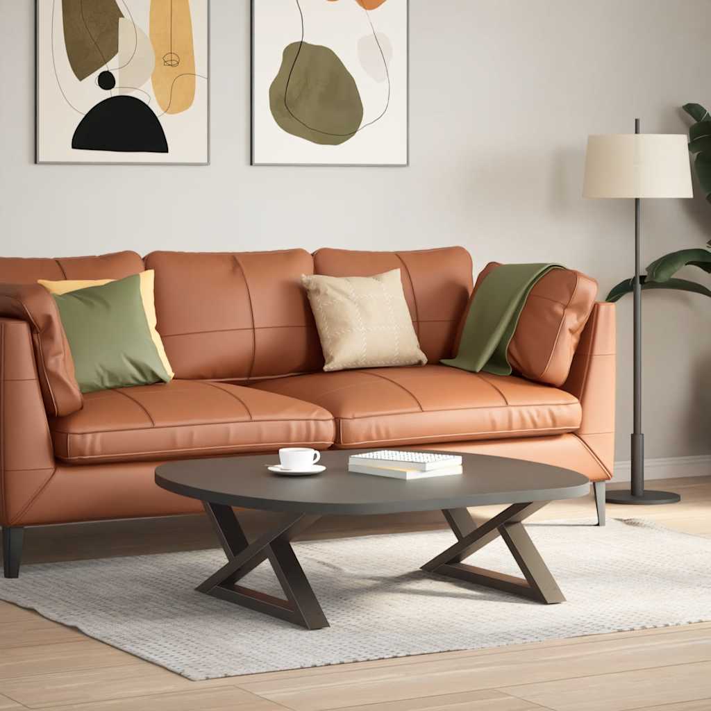 2 db natúr acél dohányzóasztal láb 70 x (30-31,3) cm acél