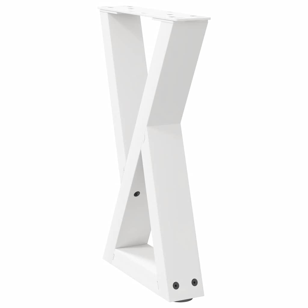 2 db fehér dohányzóasztal láb 28 x (42-43,3) cm acél dohányzóasztal láb