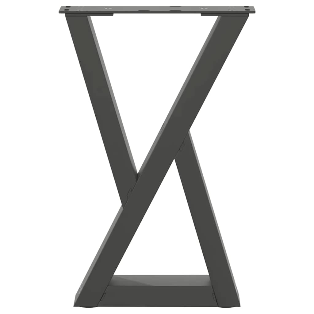 2 db antracitszürke acél dohányzóasztal láb 28 x (42-43,3) cm