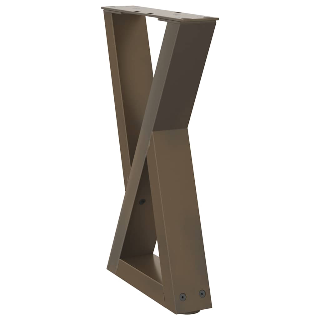 2 db natúr acél dohányzóasztal láb 28 x (42-43,3) cm acél