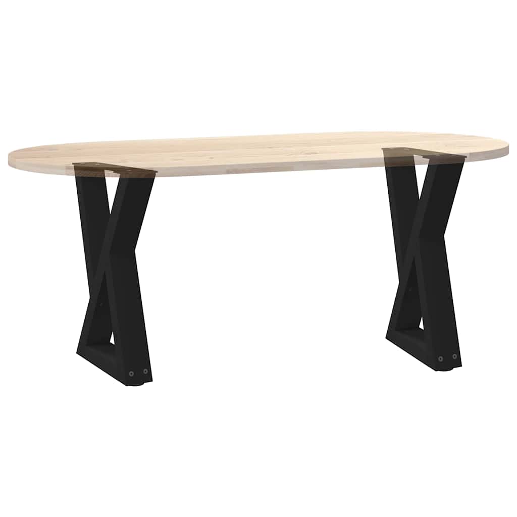 2 db fekete acél dohányzóasztal láb 38 x (42-43,3) cm
