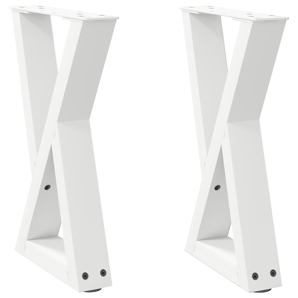 2 db fehér dohányzóasztal láb 38 x (42-43,3) cm acél dohányzóasztal láb