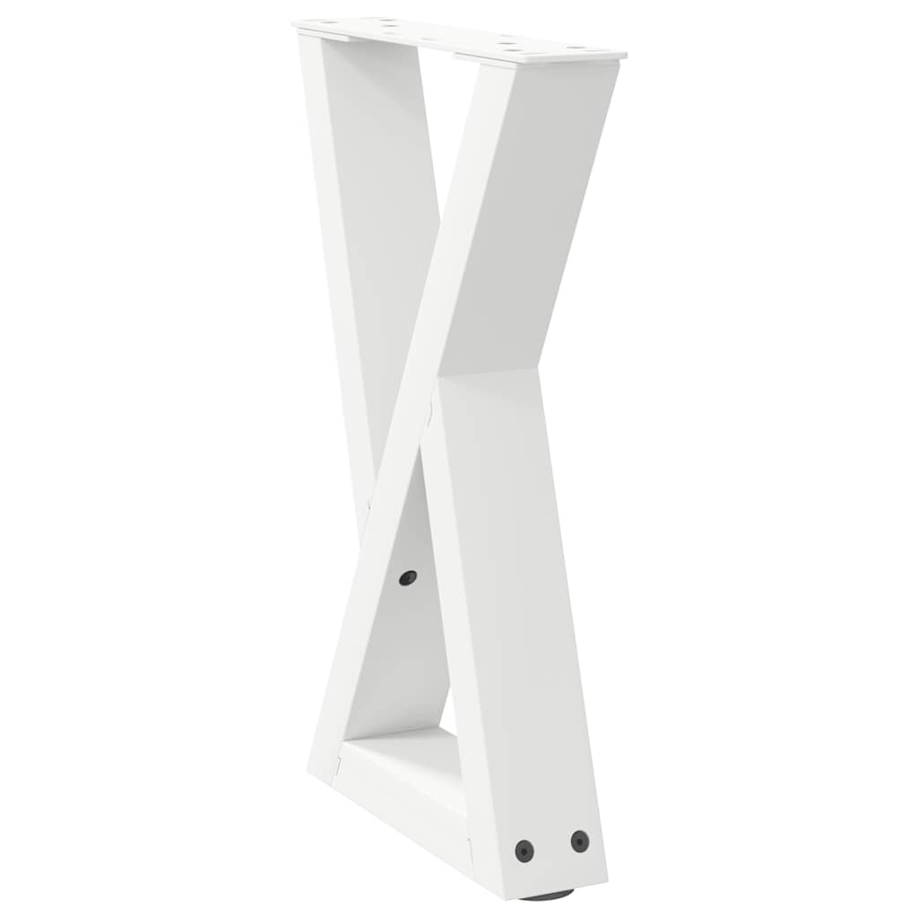2 db fehér dohányzóasztal láb 38 x (42-43,3) cm acél dohányzóasztal láb