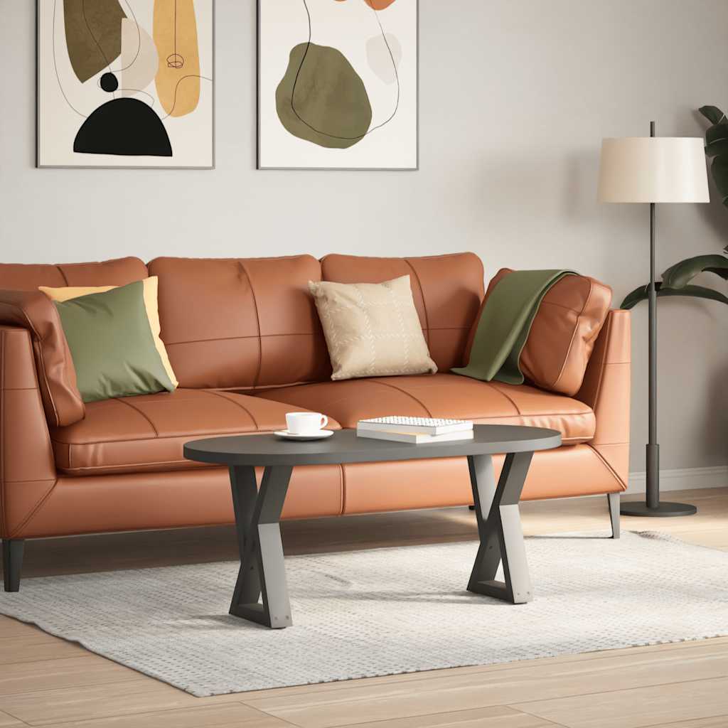 2 db antracitszürke acél dohányzóasztal láb 38x(42-43,3) cm