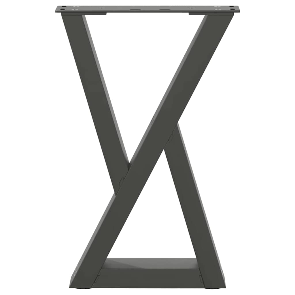 2 db antracitszürke acél dohányzóasztal láb 38x(42-43,3) cm
